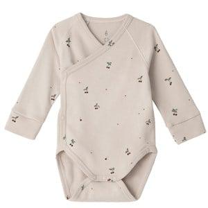 garbo&friends Muted Pink Cherry Baby Body 6-9 Months - All in ones - 6-9 months - Red