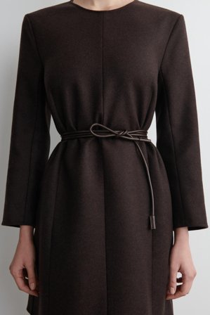 COS Frauen Ledergürtel In Kordeloptik in Braun