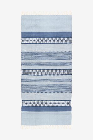 InHouse Group - Bomullsmatta ÅBY - Blå - Bomulls- & trasmattor - 70X300 - Från Homeroom