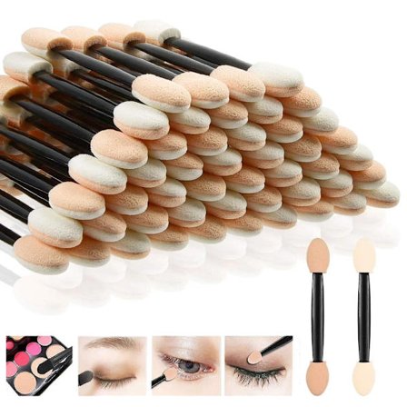 Ögonskuggsapplikatorer, 100 st Ögonskuggsborste Svampapplikator Ögonmakeupapplikatorer