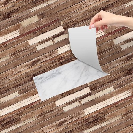 Imitert tregulvfliser, vanntett, sklisikker, slitesterk, DIY selvklebende gulvfliser, stue, soverom, dekorasjonsklistremerker