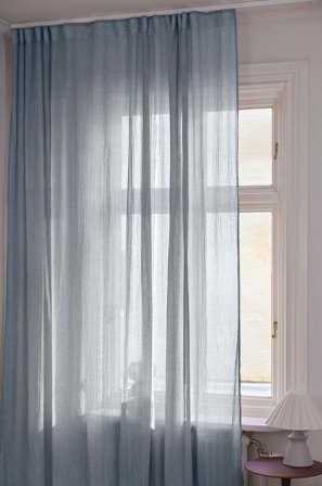 Jotex - Gardin Med Multifunksjonsbånd 1-lengde Ekstra Bred Mørk havsblå - LAYER - Kjøp Multifunksjonsgardiner hos Jotex