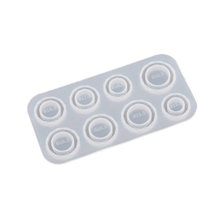 Resin Ringforme Silikone, 4 Stilarter Silikoneforme til Epoxy Resin 8 Størrelser til Fremstilling af Ringe, Øreringe, Vedhæng, Håndværk