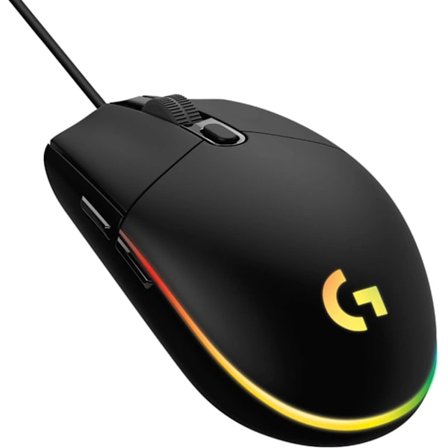 G102 LIGHTSYNC Gaming-mus med RGB-belysning, 6 programmerbare knapper, sensor i spillklasse, 8K DPI-sporing, lett – svart