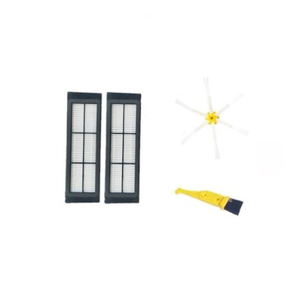 2 Tvättsbara Filter + 1 Sidoborstar + Borstar (6 Klor) för Xiaomi Robotdammsugare