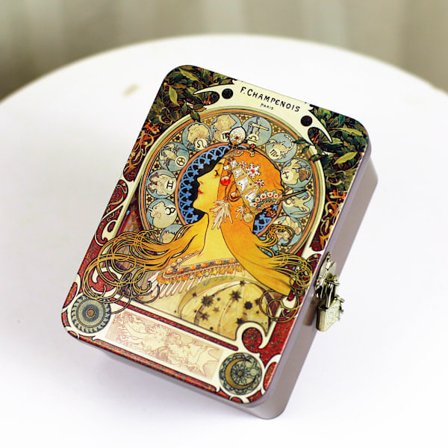 Vintage Metallboks Oppbevaring Låsbar Liten Kasse Oppbevaringsboks Smykkeskrin Med Lås 17.5X13X7.5CM 17.5X13X7.5CM