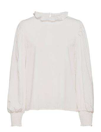 Viyomi High Neck L/S Top/Su/Pb White Vila
