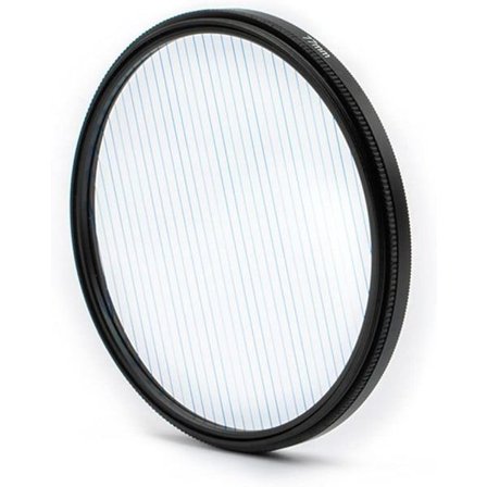Prismelinsefilter 77mm Stjernelysblinke Filter Anamorfisk Linse Flare Effekt Filter Filmrekvisitter (Blå Striper)