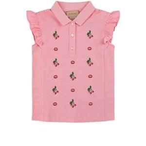 Kids - Gucci Pink Cherries Polo Shirt 24 Months - Tops - 24 months - Pink - Mädchen