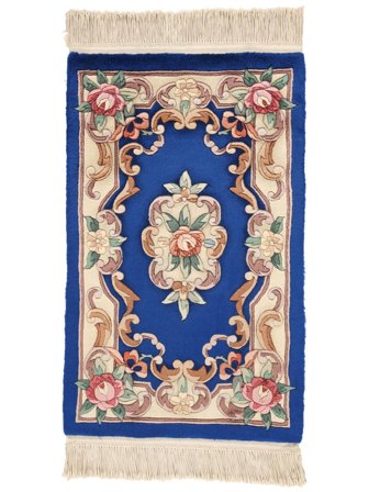 Tapis Chinois 90 Line 60X90 Marron/Bleu Foncé (Laine, Chine)