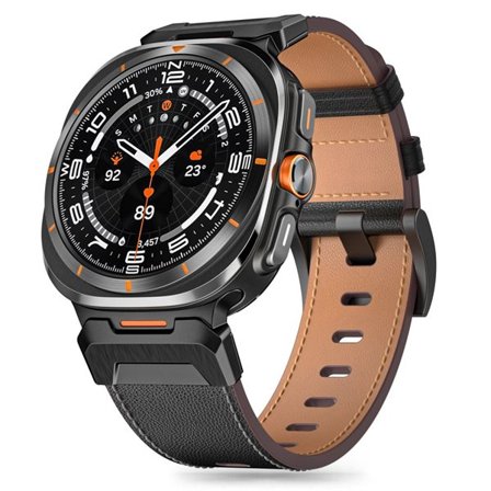 Tech-Protect Delta Pro läderrem för Samsung Galaxy Watch Ultra (47mm) - Svart
