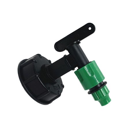 IBC Universal IBC Vattentank Adapter, IBC Behållare, Ton Tunna Ventilkontakt, Munstycksadapter - Smalt Rörsutlopp till Litet Munstycke