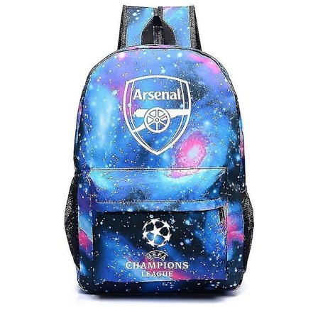 Star Arsenal Uefa Champions League Olkalaukku Fan Reppu Opiskelijan Koulureppu Säilytyslaukku