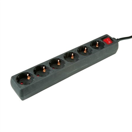ROLINE Power Strip, 6x, with Switch,