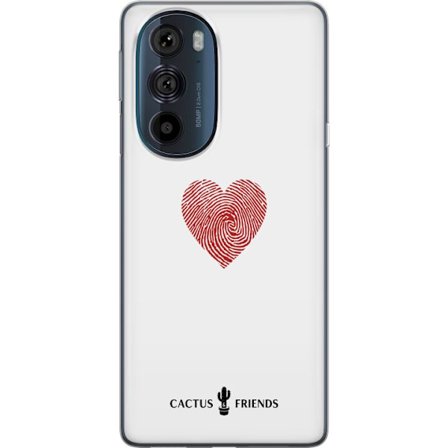 Kompatibel Mobilcover til Motorola Motorola Edge 30 Pro Cactus and Friends - Fingerprint Love