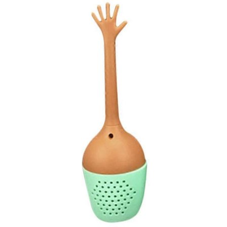 Handgester Te-infuser Silikonegel Sort Te Si Fødevaregodkendt Silikone Løst Blad Urtekrydderi Holder Te Brygge Værktøj Tepose[YJD]