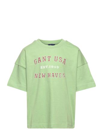 D1. Gant Usa Ss T-Shirt T-shirts Short-sleeved Grön GANT