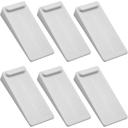 Gummidörrstopp 6-pack, kraftiga halkfria justerbara höjd och stapelbara dörrstopp Kil Dörrstopp Fungerar bra på alla ytor Kil
