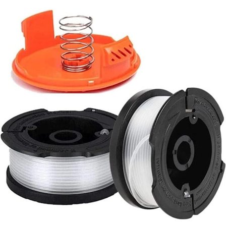 Nylon Line Spool Reservedele Sort og Decker A6481 A6485 AF-100 Trimmer (Line Længde 9.1m Diameter 1.65mm) (Black & Decker AF-100, 2 Stykker)--