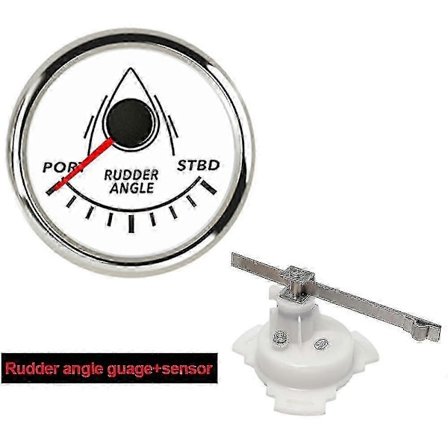 52mm Marin Roderpositionsindikator Vattentät Röd Bakgrundsbelysning med 0-190 Ohm Rodergivare 12v/24vd för Marin Yacht-Perfet