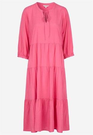 Cellbes of Sweden - Kjole med volanger i mørk rosa for damer i størrelse 54/56