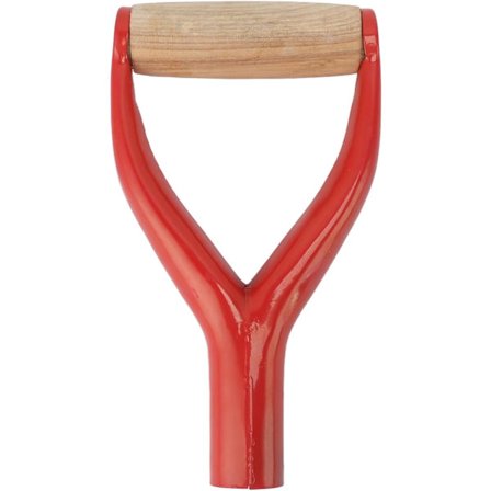 Spade D-grep håndtak, spade snøskuffe erstatningshåndtak hagetilbehør, 31mm innerdiameter spade snøskuffe grave riveverktøy (rød)