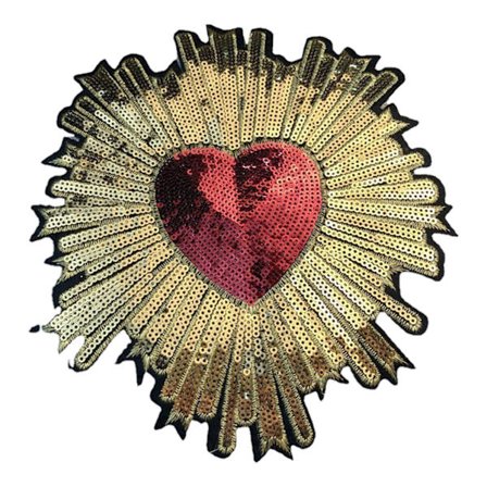 Broderade Blomsterlappar Gradient Mönster Hudvänligt Tyg DIY Sy På Stryk På Lappar