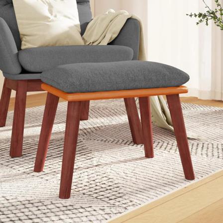Vidaxl Fotpall Ljusgrå 45x29,5x39 Cm Tyg Och Konstläder Grå