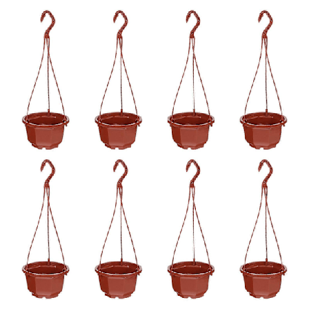 8 stk. Hengende Blomsterpotter Brakettplantepotter Anheng Hengende Blomsterpotter