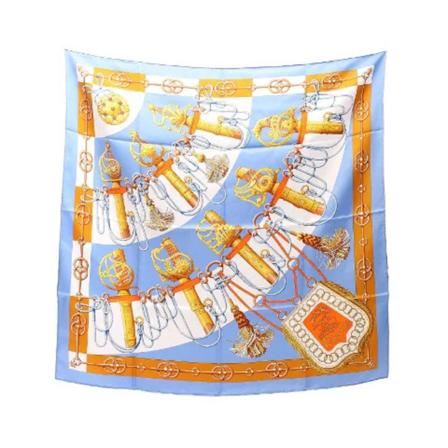 Hermès Vintage, Pre-owned Scarf Blauw, unisex, Maat:ONE Size