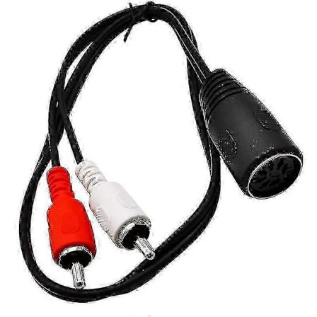 Midi Kabel 7-pin Din Hun Til 2 Dobbelt Rca Han Stik o Kabel 1.5m Din 7pin Til 2rca Han Ledning 0.5m 1m 1.5m