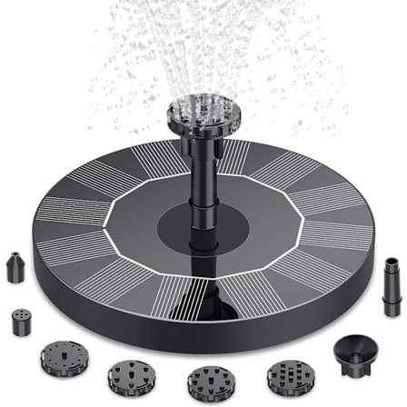 Solcellsfontän Rund Flytande Miniatyrfontän Trädgårdsredskap