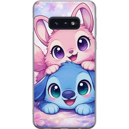Kompatibel Mobilcover til Samsung Samsung Galaxy S10e Sød kawaii illustration med pink og blå fantasidyr, store øjne og bløde farver perfekt til b