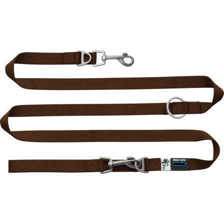 Curli Adjustable Leash Nylon Koppel & Spårlinor Brown 200 cm x 1,5 cm