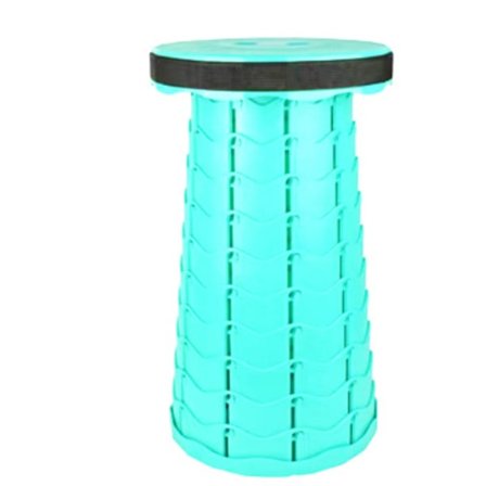 Foldbar teleskopisk skammel, maks. belastning 400 kg, egnet til voksne udendørs fiskeri, vandreture, havearbejde, rejser, grill