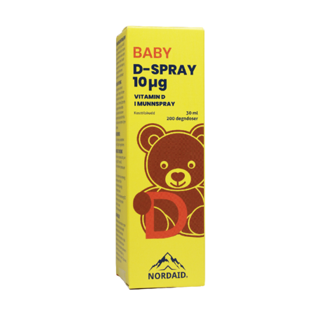 Nordaid D-Spray Baby 10 μg Munnspray, 30 ml