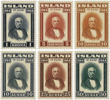 Island 1944 - AFA 232-237 - Postfrisk