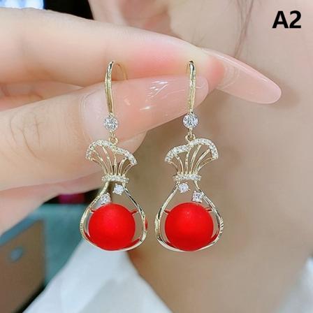 1Pair Fashion Oversize White Pearl Drop korvakorut naisille Hol A2