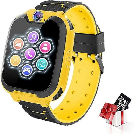 Smartwatch til børn, drenge og piger - acsergery Touch Screen Smartwatch med telefonopkald, SOS, MP3-afspiller, gave