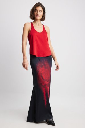 NA-KD ART Jupe à imprimé rose - Jupes longues - Multicolore - EU 34