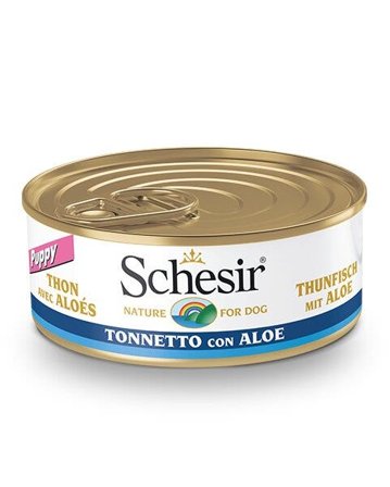 Schesir Tonnetto Con Aloe Cibo Umido Cani Cuccioli Lattina 150 g