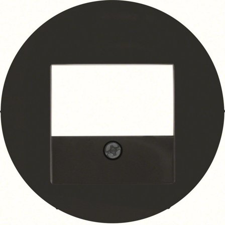 Hager 10382045 Centrumbricka för USB-ladduttagsinsats Svart, Strömbrytare & vägguttag