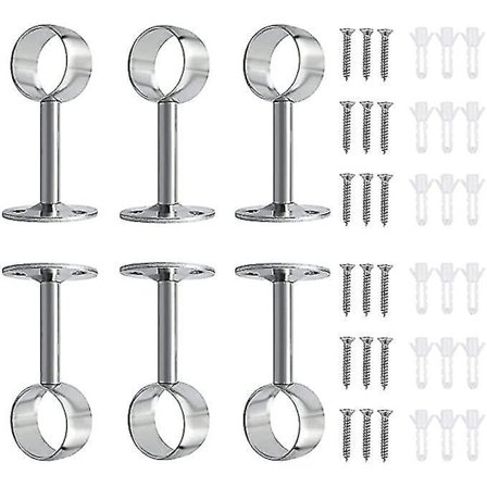 Gardinstangs Holder Rør af Rustfrit Stål Tøjstangs Holder