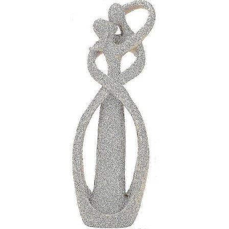 Sandstone Statue, 21.5cm Handmade Sandstone Kissing Lovers Couple Sculpture Carved Figurine For Home Office Decoration