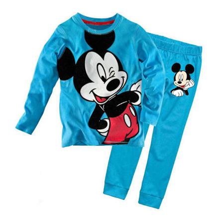Barn Mickey Pyjamas med långa ärmar PJ Set Sleepwear Nightwear Pajamas Outfit Present B 100cm