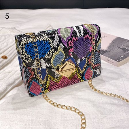 Snake Pattern Axelväskor Messenger Bags