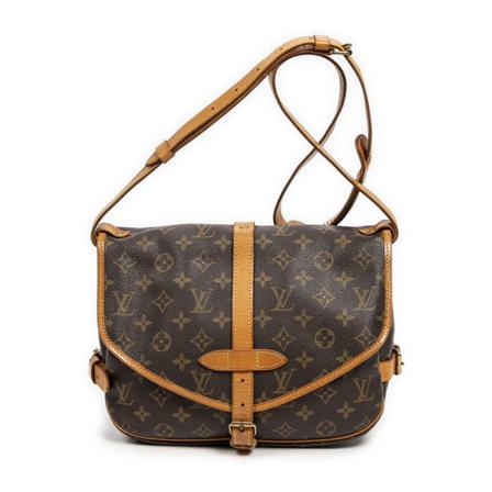 Louis Vuitton Vintage, Pre-owned Saumur 30 Monogram Messenger Bag Bruin, Dames, Maat:ONE Size