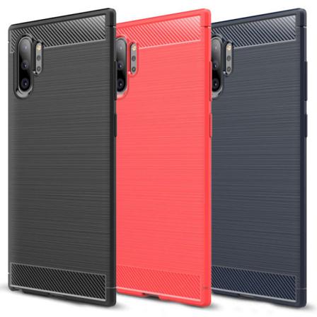 Stöttåligt Armor Carbon Tpu-skal Samsung Note 10 Plus - Fler Fär Grå