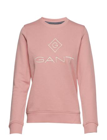 Lock Up C-Neck Sweat Svetari Collegepaita Vaaleanpunainen GANT