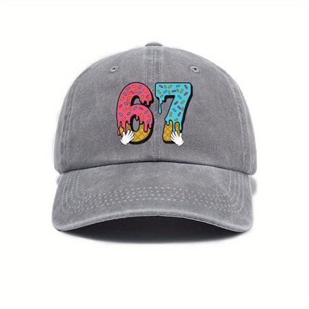 67 Baseball Caps, Justerbar Caps i Retrostil, Vinterbaseballcaps, Egnet for Familie, Venner, Voksne, Barn for Utendørs Reiser, Sport og Pendling